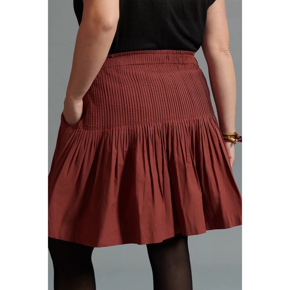 Anthropologie Eula Pintucked Mini Skirt NWT Size Large - Picture 7 of 16